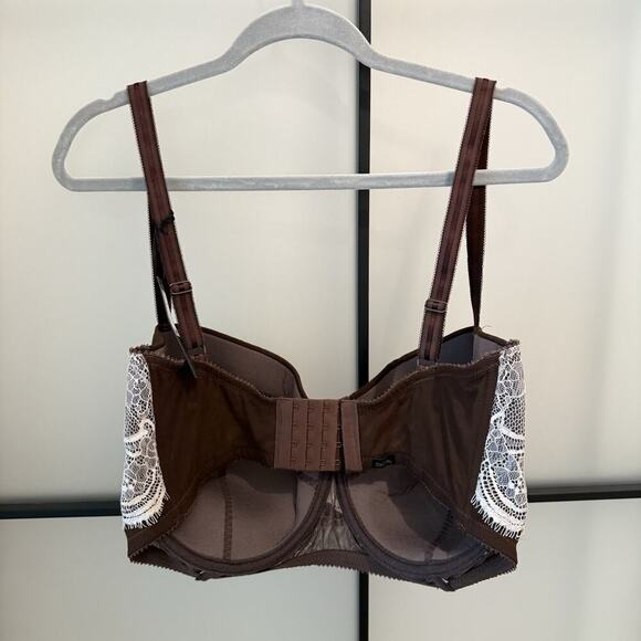 Claudette Longline Balconette Bra Underwire Plus Size Bra 38FF Lingerie New - Picture 9 of 11